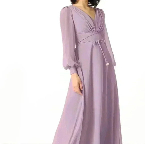 NWT Azazie Bridesmaid‎ Longsleeve Dress, Size A2 In The Color Wisteria - Picture 1 of 16